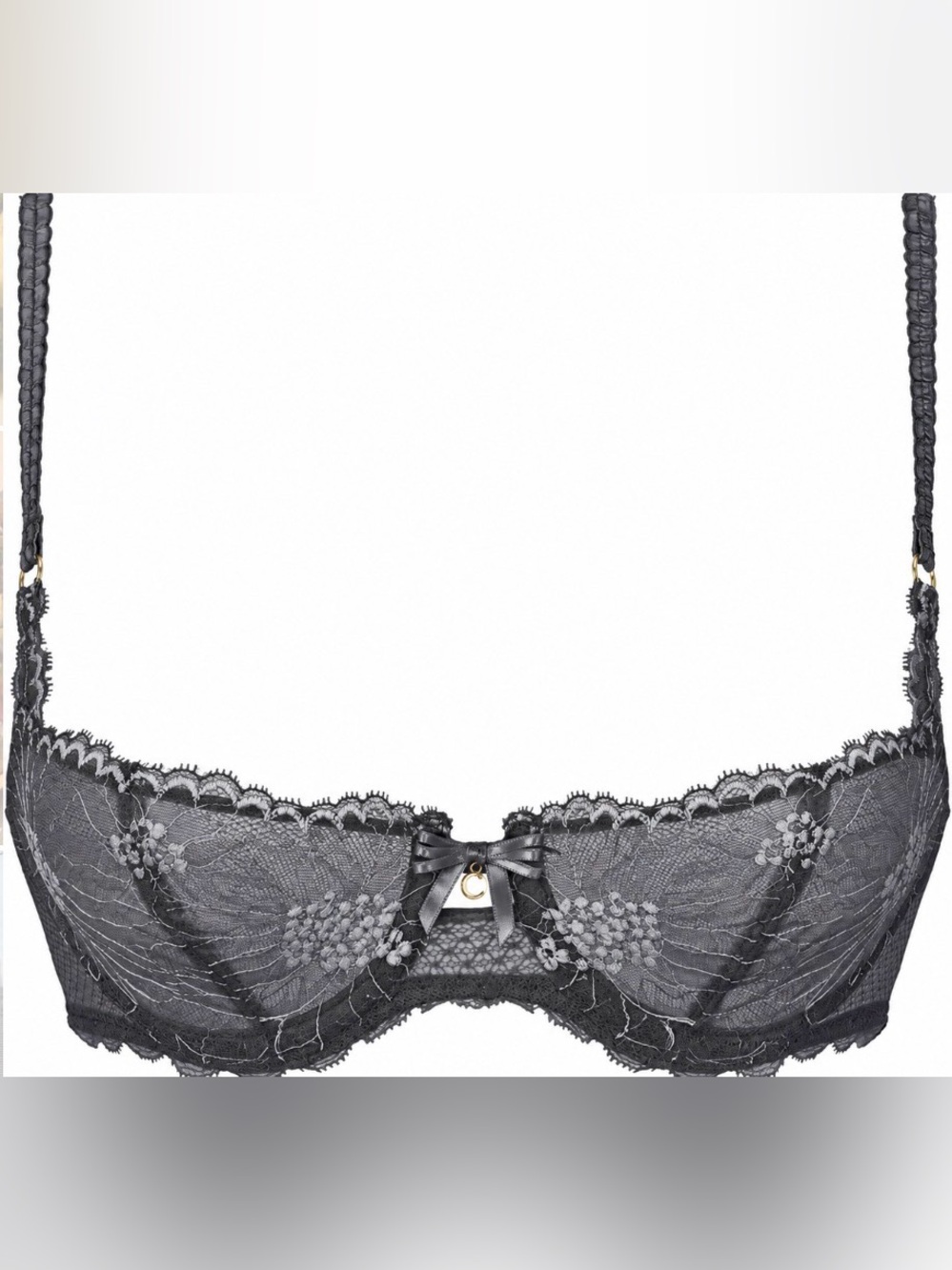 Chantelle Opera Demi Bra Dark Grey 32D